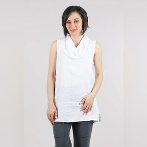 FENINI | linen sleeveless cowl neck | size xs